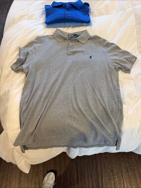 Ralph Lauren Men’s Light Gray Polo with Navy Pony